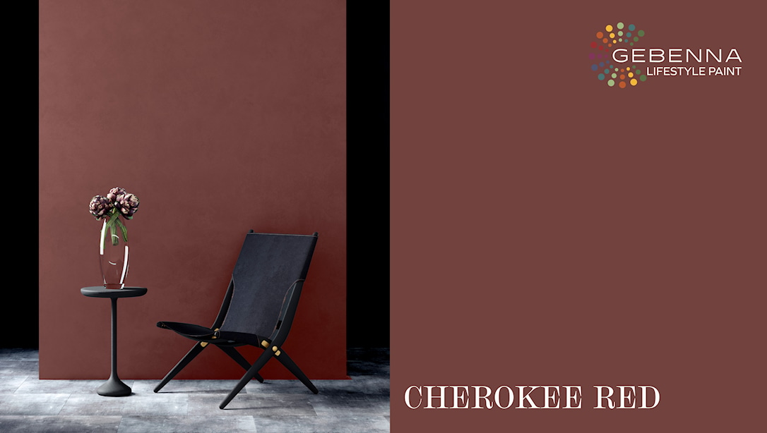 Gebenna Vægmaling: Cherokee Red Farveprøve