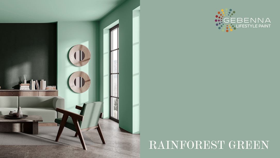 Gebenna Vægmaling: Rainforest Green 9 l