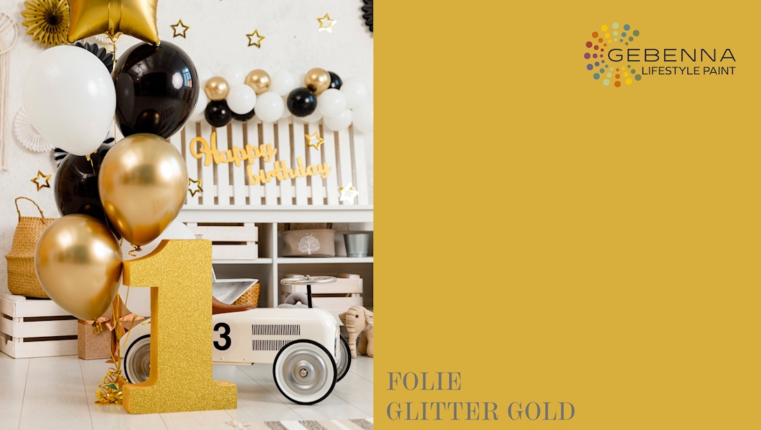 Folie: Glitter gold  45x200cm