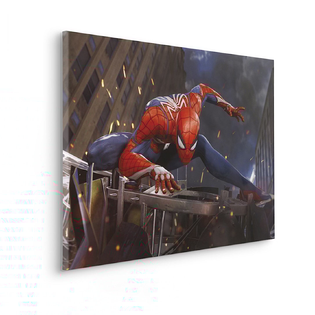 Lærred: Marvel Spider Man "Landing"